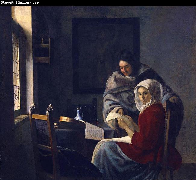 Johannes Vermeer Girl interrupted at her music.